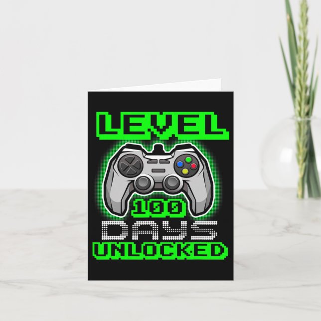 Level 100 Days of School Unlock Video Game Boys Karte (Vorderseite)