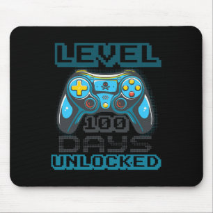 Level 100 Days of School Unlock Video Game Boys Mousepad