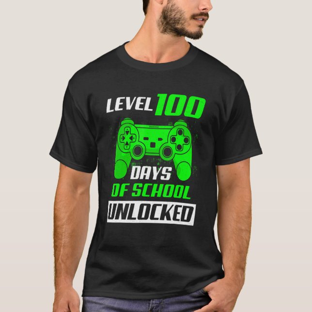 Level 100 Days Of School Unlocked 100th Day Video  T-Shirt (Vorderseite)