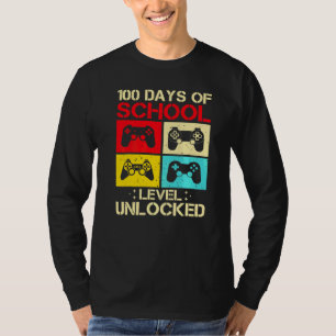 Level 100 Days of School Unlocks Game Gamer 100. T-Shirt