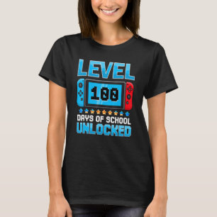 Level 100 Days of School Unlocks Gaming Kid T-Shirt