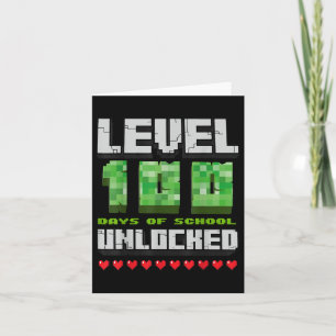 Level 100 Days of School Unlocks Gaming Pixel 100 Karte