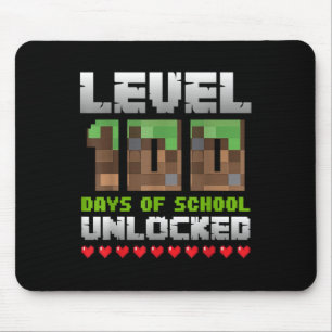 Level 100 Days of School Unlocks Gaming Pixel 100 Mousepad