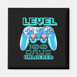 Level 100 Days of School Unlocks Video Game Contr Magnet