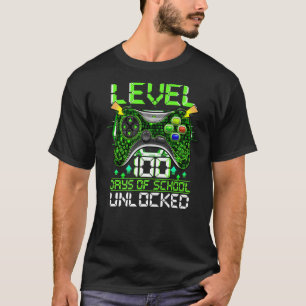Level 100 Days of School Unlocks Videospiel T-Shirt