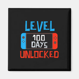 Level 100 Days School Unlock Gamer Boys Funny 10 Magnet