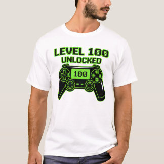 Level 100 freigeschaltet 100. Schultag Gamer T-Shirt