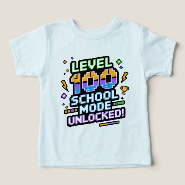 Level 100 Schulmodus freigeschaltet 100. Schultag (Design Vorderseite)