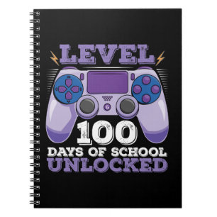 Level 100 Tage der Schule freigeschaltet Gamer Gam Notizblock