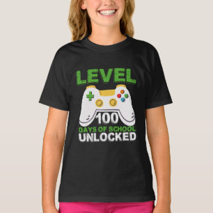 Level 100 Tage der Schule freigeschaltet Gamer Vid T-Shirt