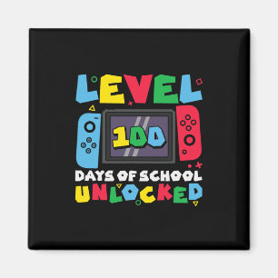 Level 100 Tage der Schule freigeschaltete Videospi Magnet