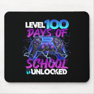 Level 100 Tage Schule Freigeschaltet Gamer Junge M Mousepad