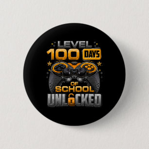 Level 100 Tage Schule Freigeschaltet Jungen 100. T Button