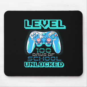 Level 100 Tage Schule Freigeschaltet Jungen Mädche Mousepad