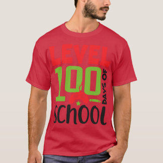 Level 100 Video Gaming 100 Tage Gaming für Schulju T-Shirt
