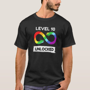 Level 10 freigeschaltet Autismus-Bewusstsein Asper T-Shirt