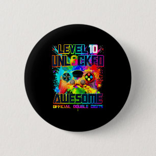 Level 10 freigeschaltet Awesome Gaming Geburtstags Button