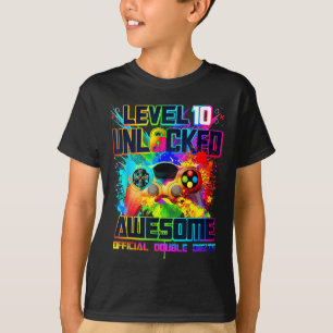 Level 10 freigeschaltet Awesome Gaming Geburtstags T-Shirt
