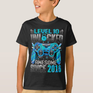 Level 10 freigeschaltet Awesome seit 2016 10. Gebu T-Shirt