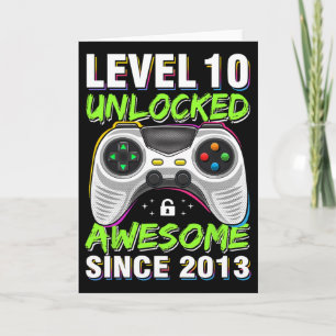 Level 10 freigeschaltet Großartig seit dem 10. Geb Karte