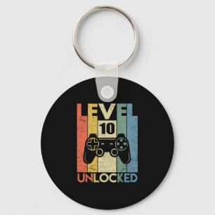 Level 10 freigeschaltet Lustiges Videospieler 10.  Schlüsselanhänger