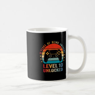 Level 10 freigeschaltetes Shirt Lustiger Videospie Kaffeetasse
