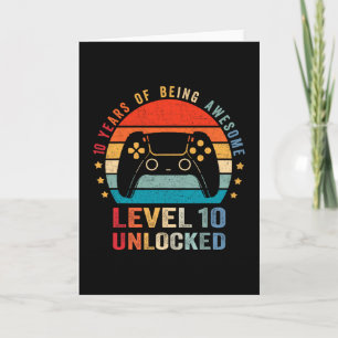Level 10 freigeschaltetes Shirt Lustiger Videospie Karte