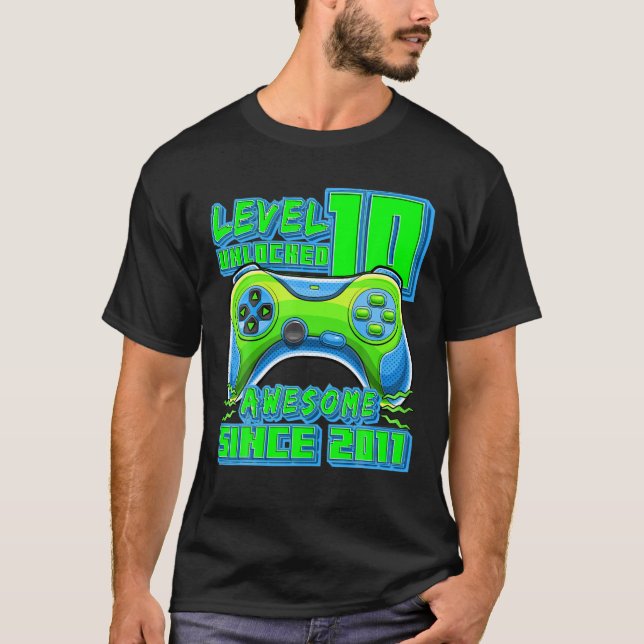 Level 10 Uncked Phantastisch 2011 Video Game 10th  T-Shirt (Vorderseite)