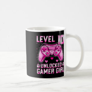 Level 10 Unlock Gamer Girl Video Gamer 10. Geburts Kaffeetasse