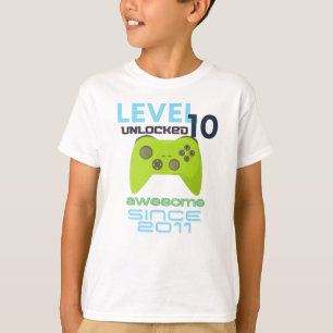 Level 10 Unlock Phantastisch 2011 Video Gamer T-Shirt