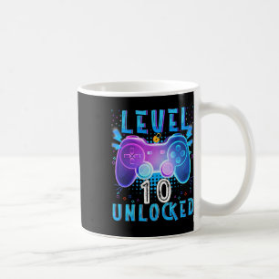 Level 10 Unlock Video Game 10. Geburtstag Gamer B Kaffeetasse