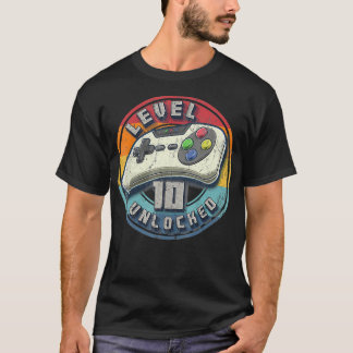 Level 10 Unlock Video Game 10. Geburtstag Gamer B T-Shirt
