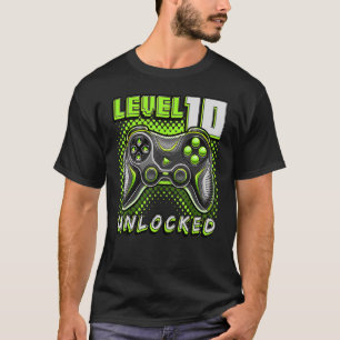 Level 10 Unlock Video Game 10. Geburtstag Gamer B T-Shirt