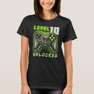 Level 10 Unlock Video Game 10. Geburtstag Gamer B T-Shirt