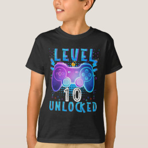 Level 10 Unlock Video Game 10. Geburtstag Gamer B T-Shirt