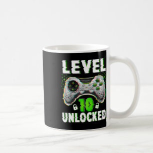 Level 10 Unlock Video Game 10 Jahre alter Junge 10 Kaffeetasse