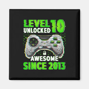 Level 10 Unlock Video Game 10 Jahre alter Junge 10 Magnet