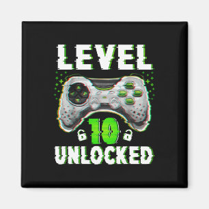 Level 10 Unlock Video Game 10 Jahre alter Junge 10 Magnet
