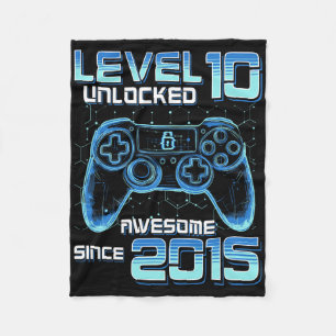 Level 10 Unlock Video Game Party 10. Geburtstag G Fleecedecke