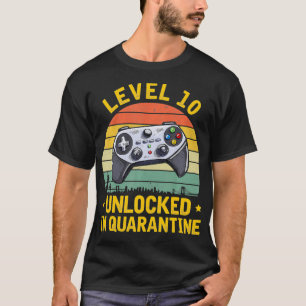 Level 10 Unlock Video Gamer 10. 2010 Geburtstag Q T-Shirt