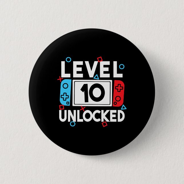 Level 10 Unlocks 10. Geburtstag Videospiel B Button (Vorderseite)