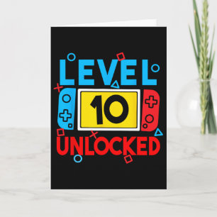 Level 10 Unlocks 10. Geburtstag Videospiel B Karte