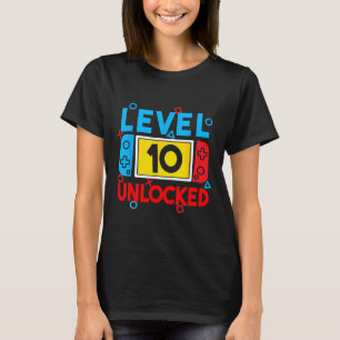 Level 10 Unlocks 10. Geburtstag Videospiel B T-Shirt
