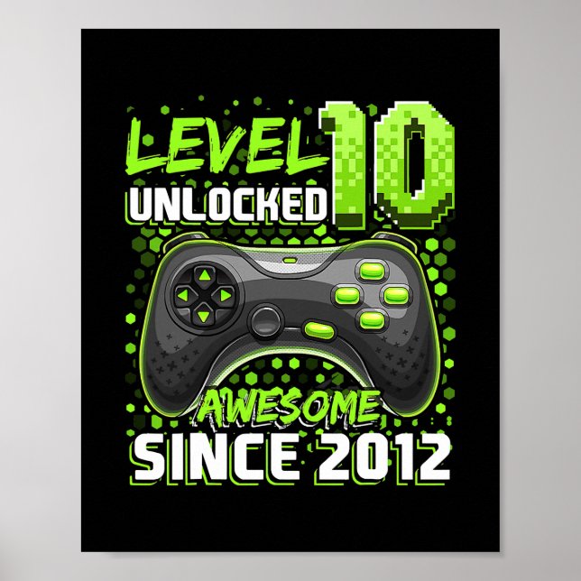 Level 10 Unlocks Phantastisch 2012 Videospiel 10. Poster (Vorne)