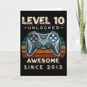 Level 10 Unlocks Videospiel 10. Geburtstag 10 Yr O Karte
