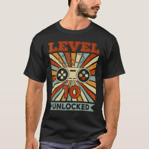 Level 10 Unlocks Videospiel 10 Geburtstag T-Shirt
