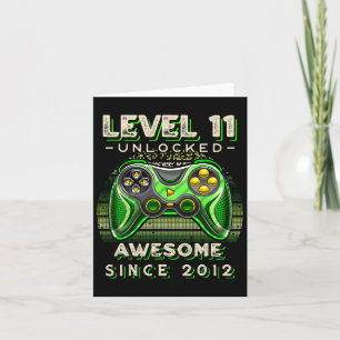 Level 11 Unlock Video Game 11. Geburtstag 11 Yr O Karte