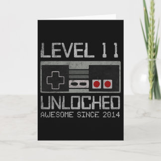 Level 11 Unlocked 11th Birthday 11 Year Old Video  Karte