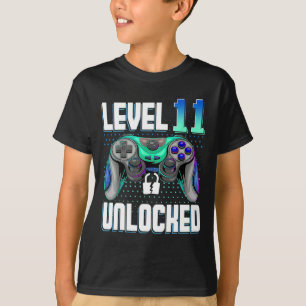 Level 11 Unlocked Video Game 11th Birthday Gamer G T-Shirt