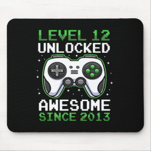 Level 12 freigeschaltet 12 Jahre alter Videospiele Mousepad